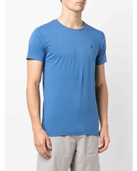 T-shirt girocollo blu di Hackett