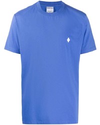 T-shirt girocollo blu di Marcelo Burlon County of Milan