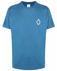 T-shirt girocollo blu di Marcelo Burlon County of Milan