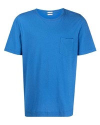 T-shirt girocollo blu di Massimo Alba