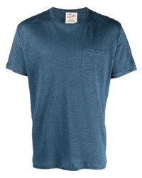 T-shirt girocollo blu di MC2 Saint Barth