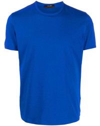 T-shirt girocollo blu di Moorer