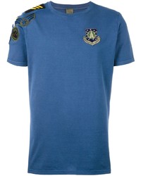 T-shirt girocollo blu di Mr & Mrs Italy