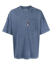 T-shirt girocollo blu di Musium Div.