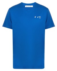 T-shirt girocollo blu di Off-White
