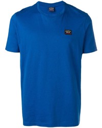 T-shirt girocollo blu di Paul & Shark