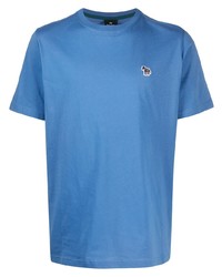 T-shirt girocollo blu di PS Paul Smith