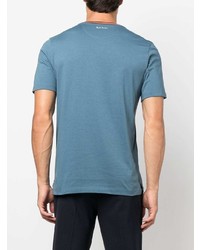 T-shirt girocollo blu di Paul Smith
