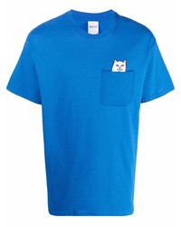 T-shirt girocollo blu di RIPNDIP