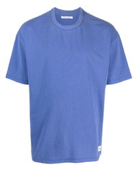T-shirt girocollo blu di SAMSOE SAMSOE