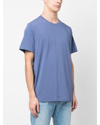 T-shirt girocollo blu di Corneliani
