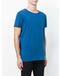 T-shirt girocollo blu di Tomas Maier