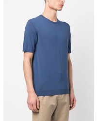 T-shirt girocollo blu di Roberto Collina