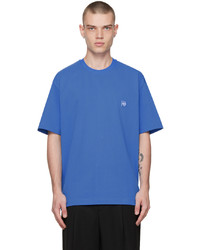 T-shirt girocollo blu di Solid Homme