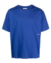 T-shirt girocollo blu di Soulland