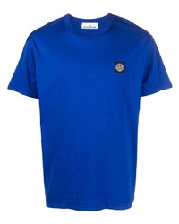 T-shirt girocollo blu di Stone Island