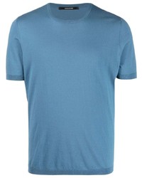 T-shirt girocollo blu di Tagliatore
