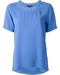 T-shirt girocollo blu di Tibi