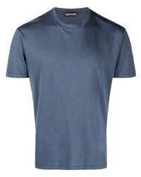 T-shirt girocollo blu di Tom Ford