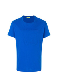 T-shirt girocollo blu di Versace Jeans