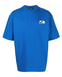T-shirt girocollo blu di We11done