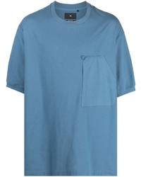 T-shirt girocollo blu di Y-3