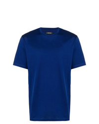 T-shirt girocollo blu di Z Zegna