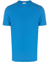 T-shirt girocollo blu di Zanone
