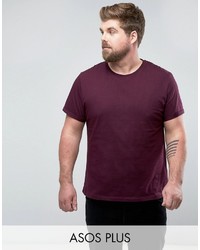 T-shirt girocollo bordeaux di Asos