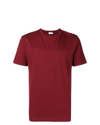 T-shirt girocollo bordeaux di Calvin Klein
