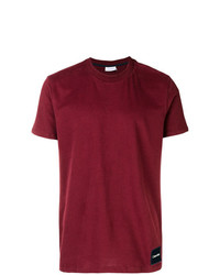 T-shirt girocollo bordeaux di Calvin Klein