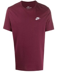 T-shirt girocollo bordeaux di Nike