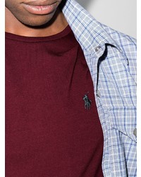 T-shirt girocollo bordeaux di Polo Ralph Lauren