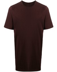 T-shirt girocollo bordeaux di Rick Owens