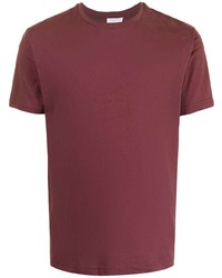 T-shirt girocollo bordeaux di Sunspel
