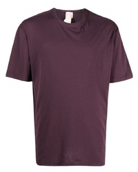 T-shirt girocollo bordeaux di Ten C