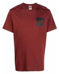 T-shirt girocollo bordeaux di The North Face