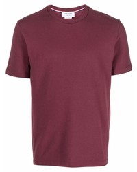 T-shirt girocollo bordeaux di Thom Browne