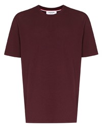 T-shirt girocollo bordeaux di Thom Browne
