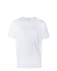 T-shirt girocollo con borchie bianca di Valentino