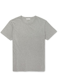T-shirt girocollo con borchie grigia