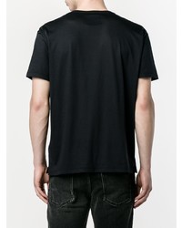 T-shirt girocollo con borchie nera di Valentino