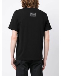 T-shirt girocollo con borchie nera di Musium Div.