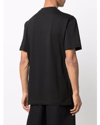 T-shirt girocollo con borchie nera di Moncler