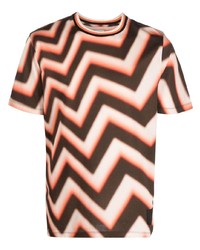 T-shirt girocollo con motivo a zigzag multicolore di Paul Smith