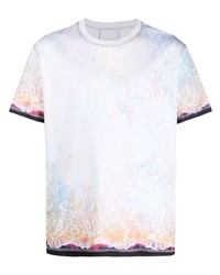 T-shirt girocollo con stampa cachemire bianca di Koché
