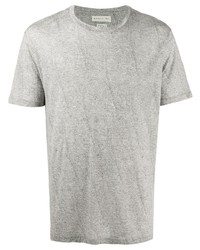 T-shirt girocollo con stampa cachemire grigia di Etro