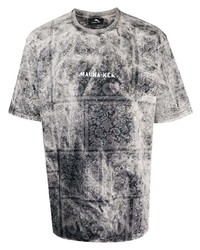 T-shirt girocollo con stampa cachemire grigia di Mauna Kea
