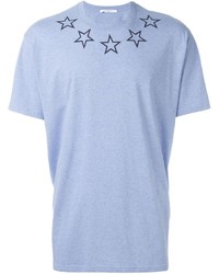 T-shirt girocollo con stelle azzurra