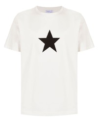 T-shirt girocollo con stelle bianca e nera di agnès b.